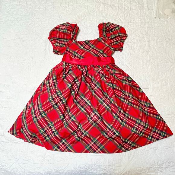 Janie and Jack Bradbury Tartan Plaid Formal Holiday Dress Size 6 - Picture 2 of 7